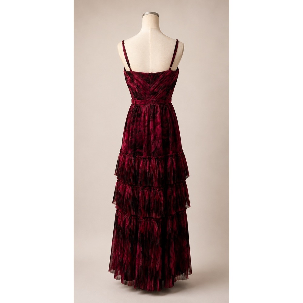 Hutch Madelina Pleated Tulle Tiered Maxi Dress Size 6 $398 NWT - Picture 6 of 10